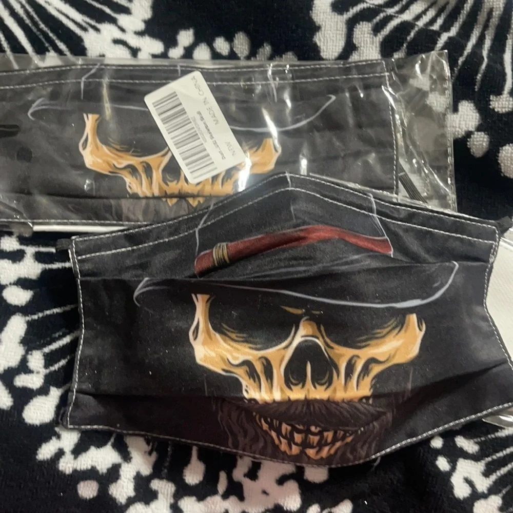 New set/2 Skeleton skull face masks
